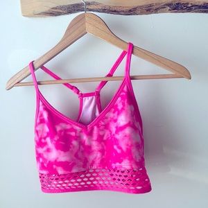 Tie Dye, hot pink, PINK sports bra
